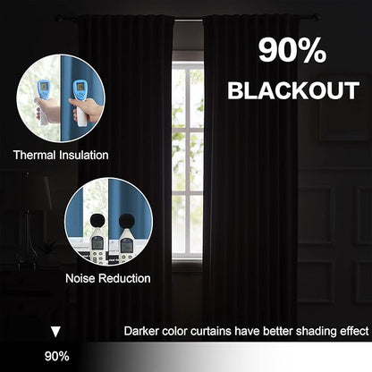 DUALIFE 120 Inch Blackout Curtains 10 ft Length High Ceiling - Image 6