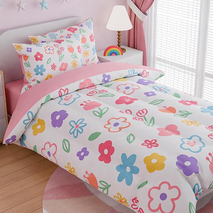SANDJEST Floral Twin Bedding Sets - Image 3