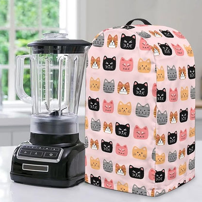 Cute Cats Pattern Blender Dust Cover Stand Mixer or Coffee Maker Appliance by Annejudy