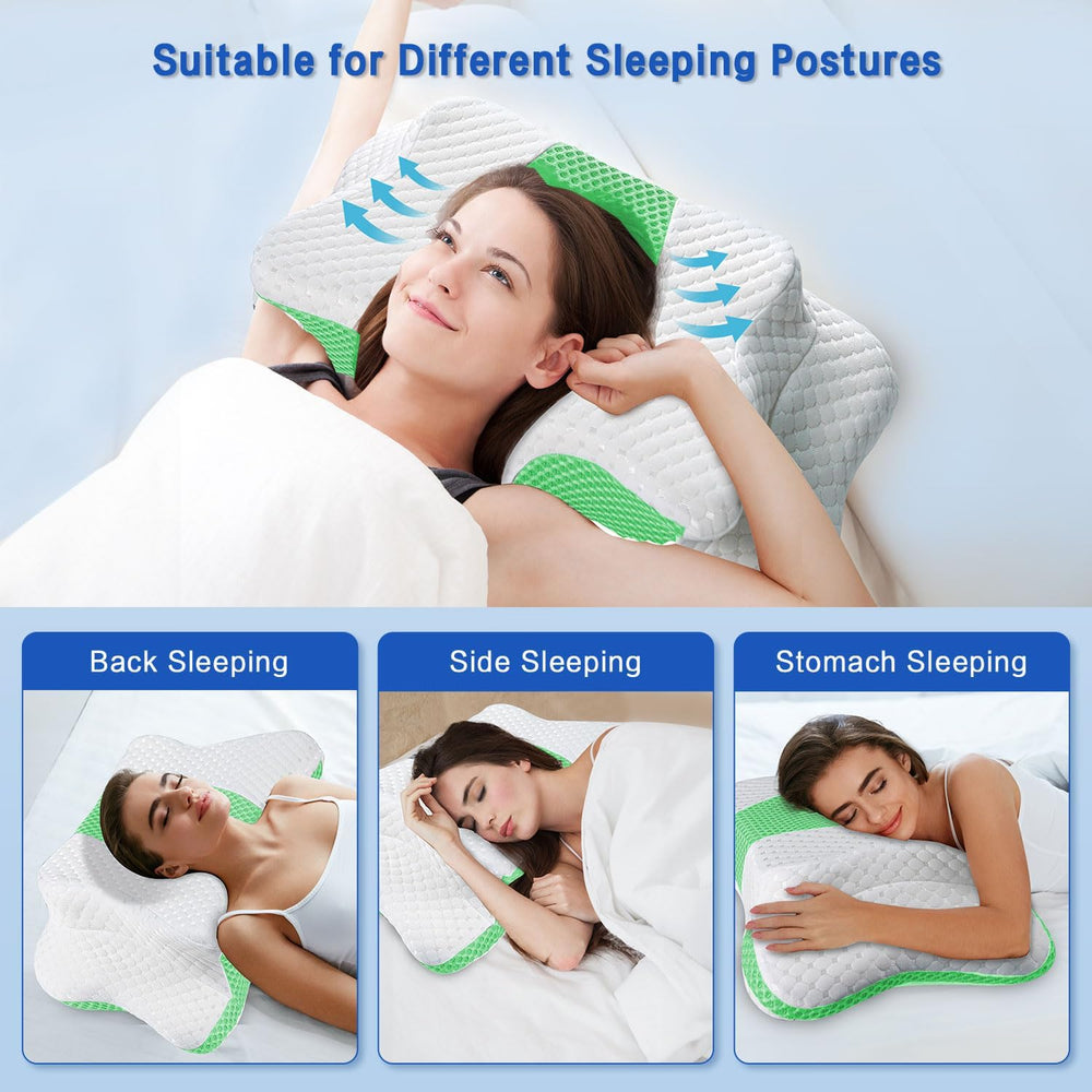 Pain Relief Cervical Pillow for Neck Support,Adjustable Ergonomic Pillow