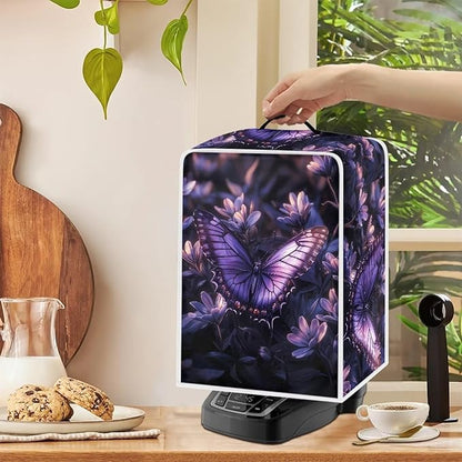 Mumeson Purple Butterfly Coffee Maker Cover, Dust Resistant Supplies Home - Image 4