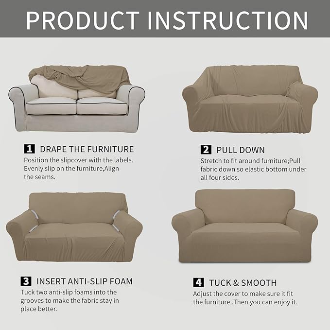 Easy-Going Stretch Oversized Sofa Slipcover 1-Piece Sofa Cover Furniture - Image 5
