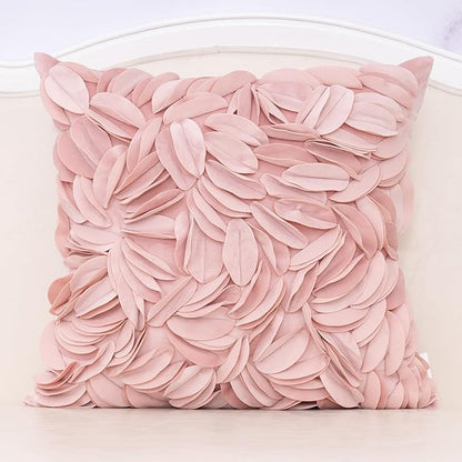 Alerfa 3D Leaves Handmade Throw Pillow Cover Decorative Floral Velvet by Alerfa
