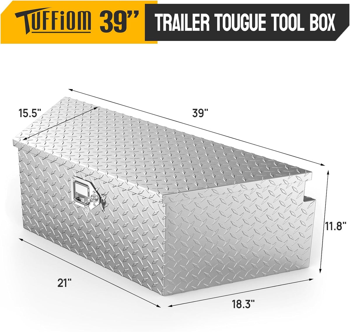 tuffiom 39" aluminum trailer tongue box, heavy duty, view 9