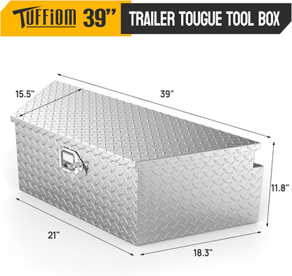 tuffiom 39" aluminum trailer tongue box, heavy duty, view 9