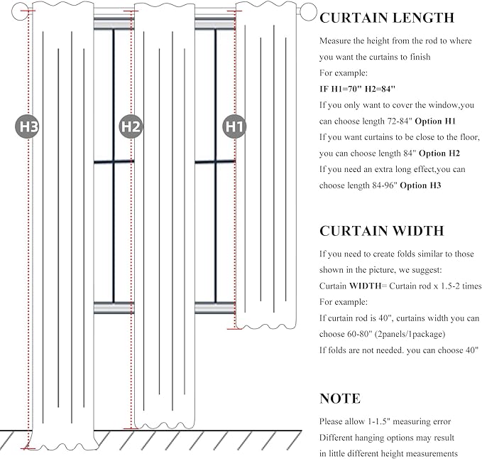 Black Out Curtains 54 Inch Long, Elegant Short Summer Curtains - Image 3
