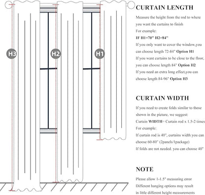 Black Out Curtains 54 Inch Long, Elegant Short Summer Curtains - Image 3