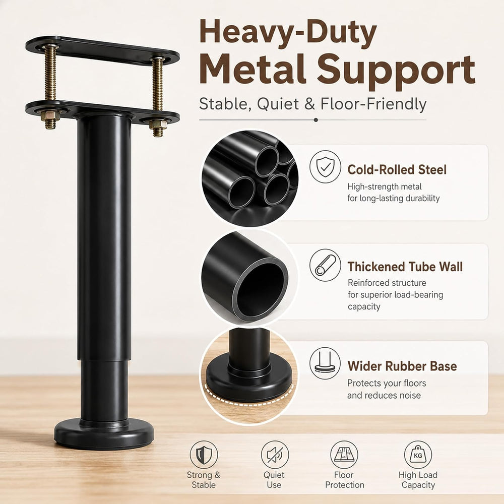 Under Bed Metal Support Legs, Adjustable Height Bed Frame Support Leg, Bed Sl...