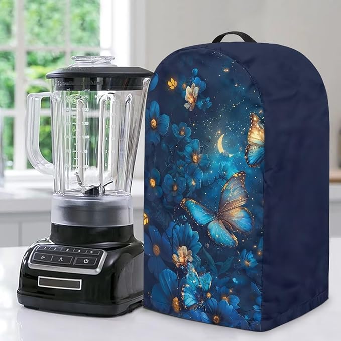 Blue Butterfly Blender Covers for Kitchen Food Processor Cover by Annejudy