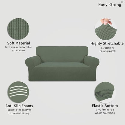 Easy-Going Stretch Oversized Loveseat Slipcover 1-Piece Sofa Cover Furniture - Image 3