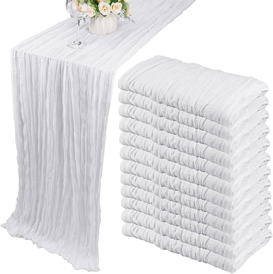 12 Pack Boho Gauze Table Runner by Fivenl