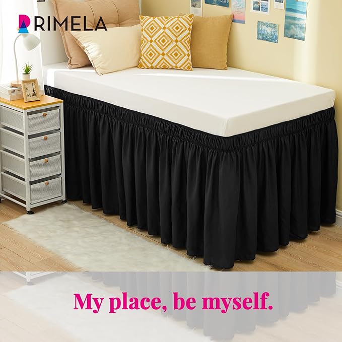 RIMELA Dorm Bed Skirt Twin XL 36 Inch Drop - Image 3