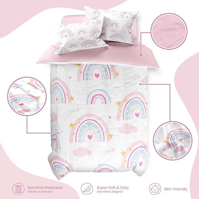 SANDJEST Rainbow Duvet Cover Sets Full Size - Image 3
