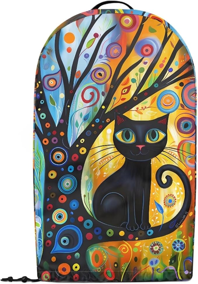 Whimsical Black Cat Tree Blender Dust Cover - Image 2