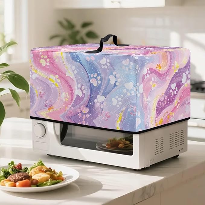 Microwave Oven Dust Cover, Dog Paw Heat-Resistant Waterproof Microwave Oven - Image 3