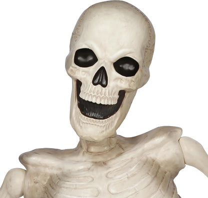 BOO BOX 4 Ft. Halloween Groundbreaker Skeleton, Giant Outdoor Decoration for Yard, Lawn, Porch and Graveyard, Scary Haunted House Display