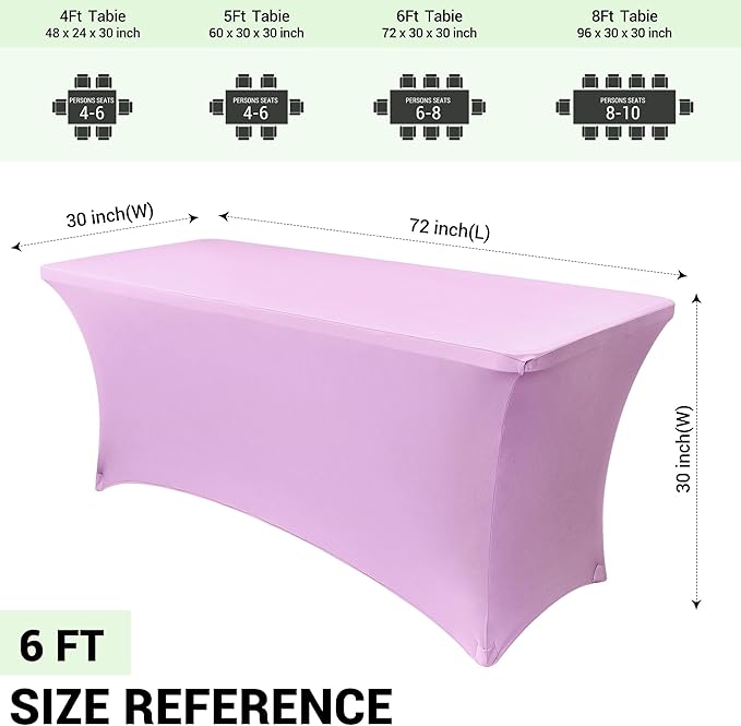 Obstal 6ft Stretch Spandex Table Cover - Image 4