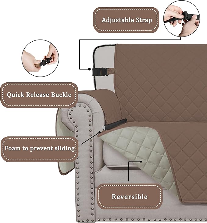 Easy-Going Reversible Chair Cover Washable Sofa Cover - Image 3