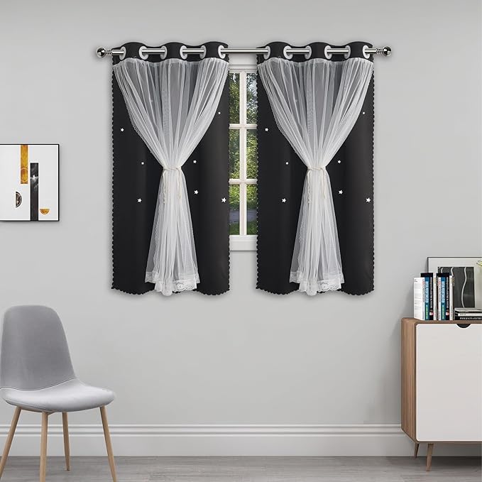 Cute Blackout Curtains for Girls Bedroom by Ftinala