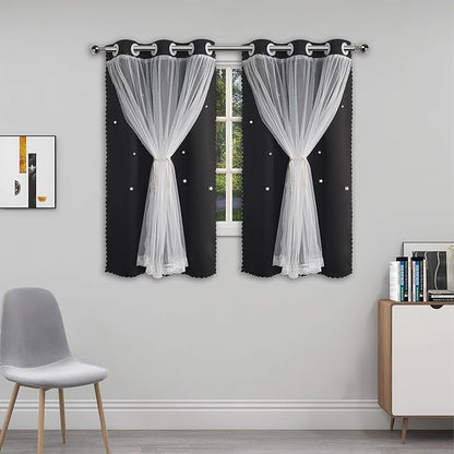 Cute Blackout Curtains for Girls Bedroom by Ftinala