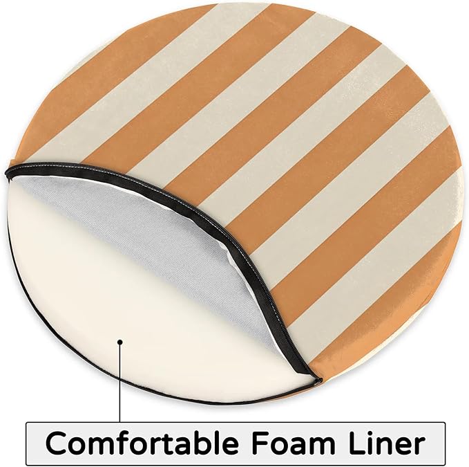 Stripes Geometric Pattern Foam Padded Seat Cushion - Image 4