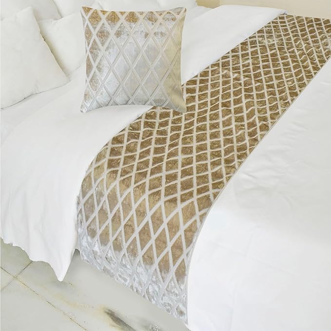 HomeCentric Ivory Decorative Bed Runner by TheHomeCentric