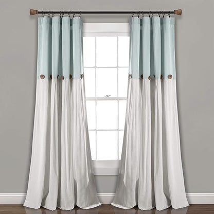 Lush Decor Linen Button Window Curtain Panel by LushDecor