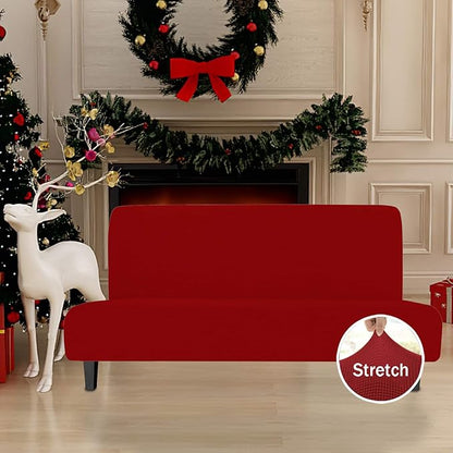 Easy-Going Stretch Futon Slipcover Armless Futon Bed Cover Furniture Protector - Image 2