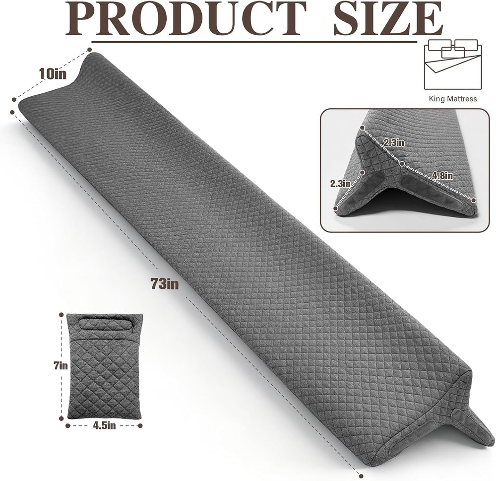 JZHLLA Triangle Bed Gap Filler King, Prevent Items from Falling