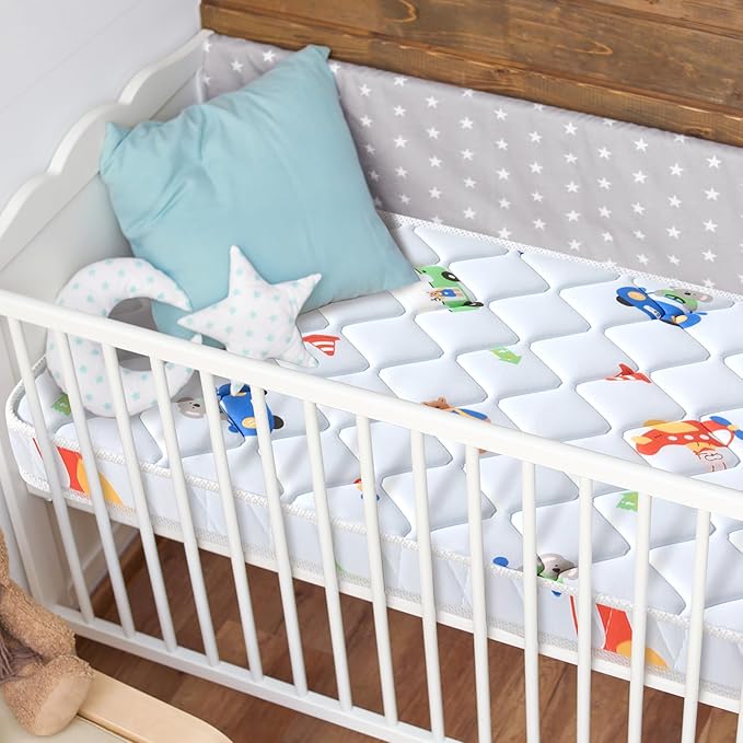Premium Baby Mattress for Crib and Toddler Bed, 100% Knitted Fabric, Premium - Image 2