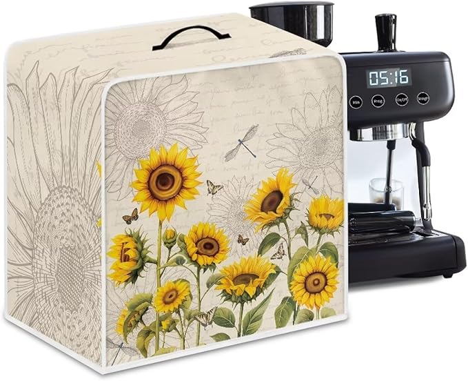 Mumeson Sunflower Coffee Maker Cover Dustproof Waterproof Fabric Small Kitchen - Image 5