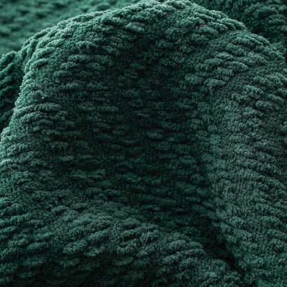 BATTILO HOME Forest Green Throw Blanket Couch, Knit Christmas Throw Blanket - Image 8