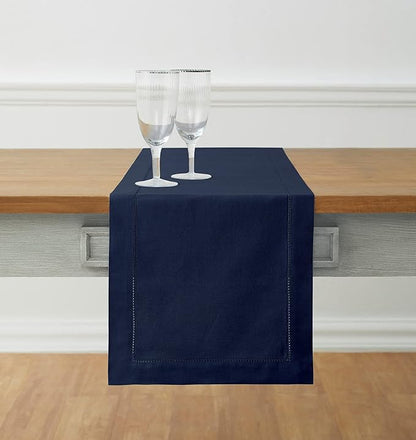 Solino Home Navy Blue Table Runner 144 Inches Long by SolinoHome
