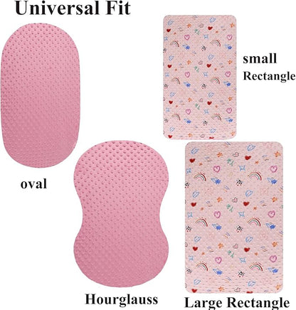 Dot Bassinet Sheet Set 2 Pack Stretch Fitted Bedside Sleeper Bassinet Sheets - Image 7