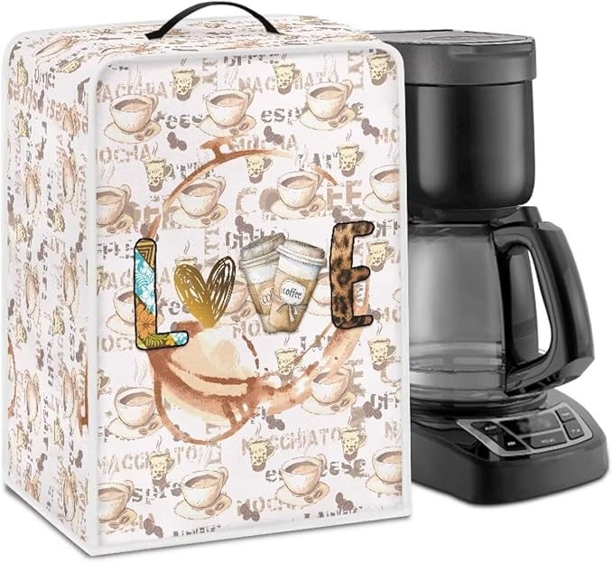 Mumeson Love Coffee Coffee Maker Covers Dust Resistant Home Kitchen Decor by Mumeson