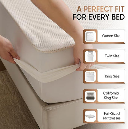 Deluxe Cooling Waterproof Organic Mattress Protector Full - Image 5
