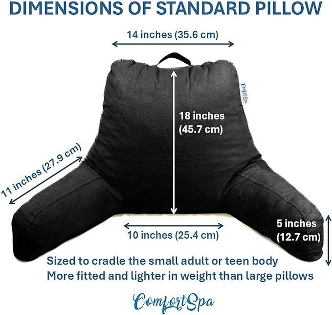 ComfortSpa Reading Pillow for Kids Teens Adult, Back Rest Pillow - Image 4