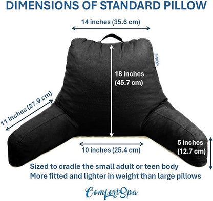 ComfortSpa Reading Pillow for Kids Teens Adult, Back Rest Pillow - Image 4