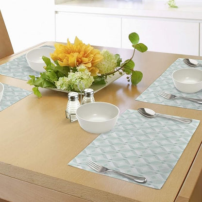 Ambesonne Seafoam Place Mats Set of 4, Tangled Lines - Image 4