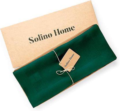 Solino Home Linen Green Table Runner 120 Inches Long - Image 5