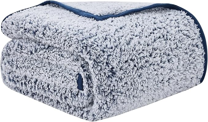 EMME Soft Sherpa Throw Blanket Fleece Reversible Plush Fluffy Blanket, Light by EMME