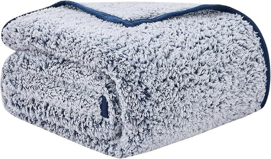 EMME Soft Sherpa Throw Blanket Fleece Reversible Plush Fluffy Blanket, Light by EMME