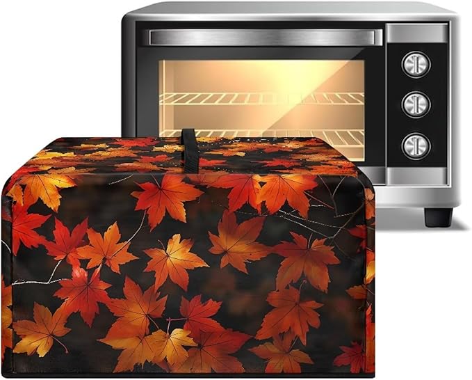Microwave Oven Cover, Thanksgiving Maple Leaf Dustproof Machine Protector - Image 2