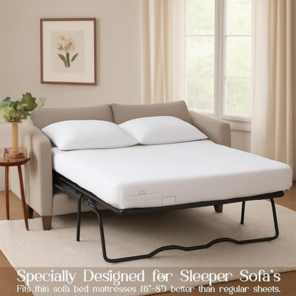 Sleeper Sofa 4 Piece Bed Sheet Set Premium Quality 100% Cotton 500 Thread Count - Image 3