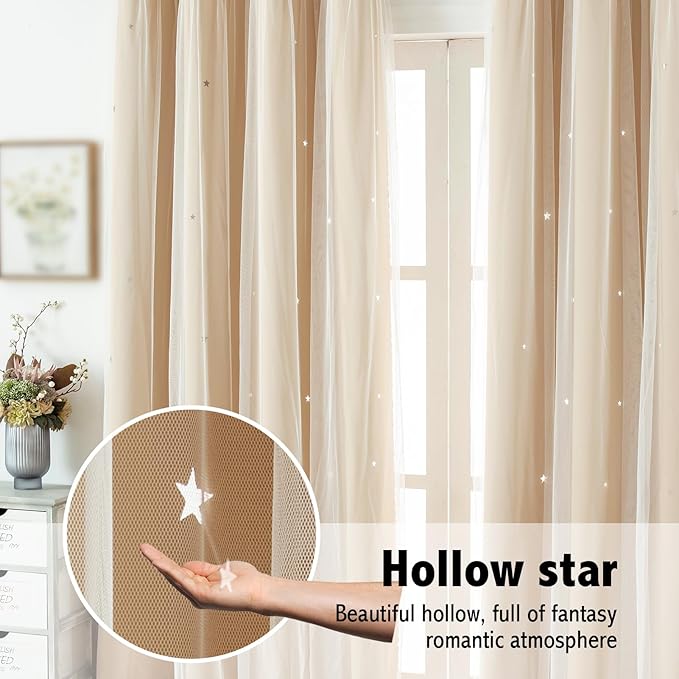 indistar Star Cutout Kids Window Blackout Curtains - Image 6