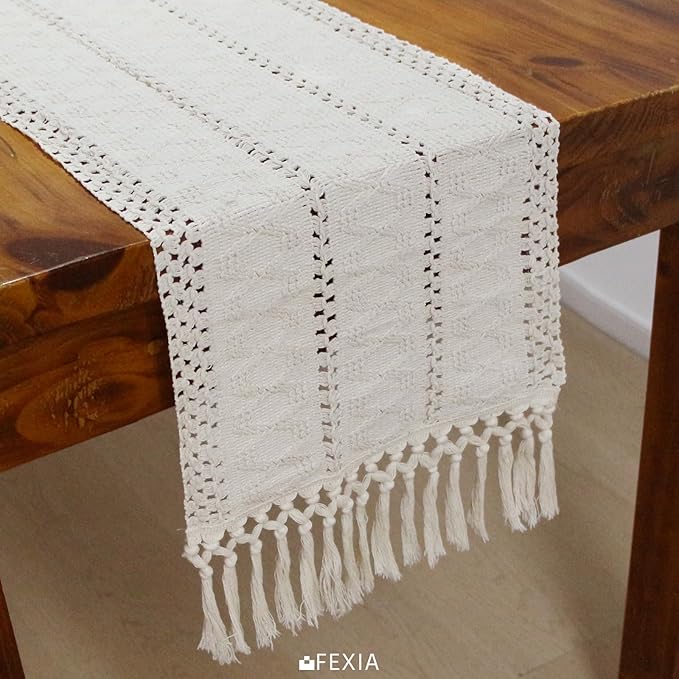 FEXIA Boho Macrame Table Runner - Image 5