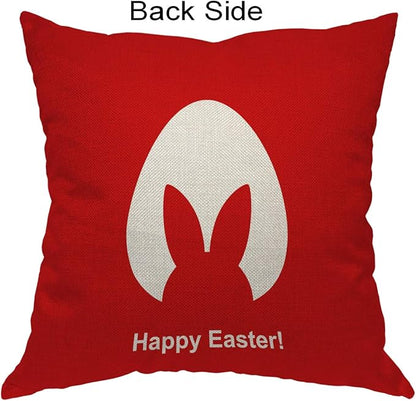 Moslion Easter Pillow Case Happy Easter Bunny Rabbit - Image 2