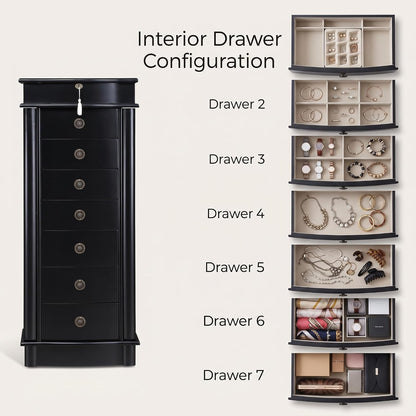 hives and honey nora jewelry armoire cabinet with, package contents