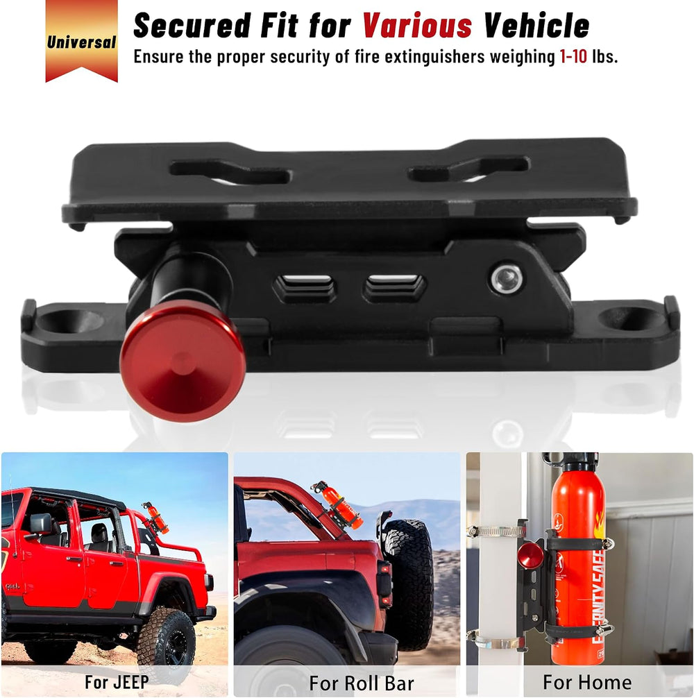 ZHILXN Quick Release Fire Extinguisher Mount with 8 Clamps for Tractor 2PCS