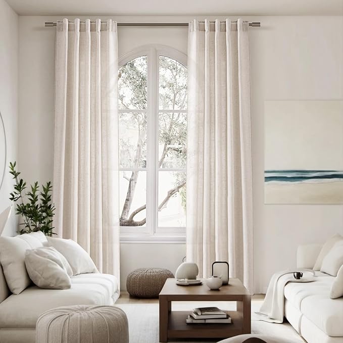 Nanspring Linen 102 Inch Long Curtains - Image 7